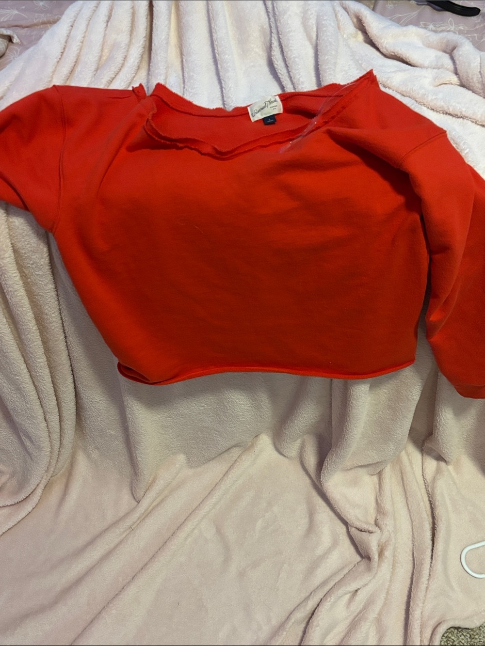 Target Red Off-the-Shoulder Cropped Sweater